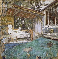 Maillol travaillant sur le Mémorial Cézanne, vers 1925